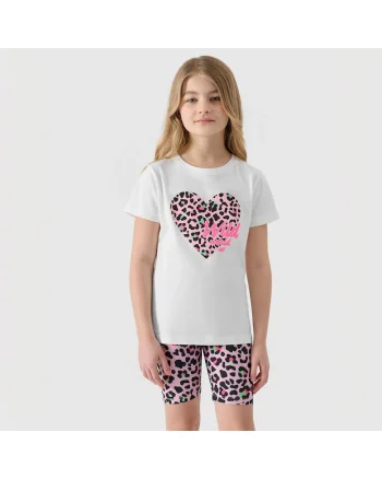 Tricou pentru fete, marca  din bumbac, culoare alb, Alb