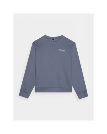Hanorac  baieti, bleumarin, fara fermoar si gluga, 80% bumbac, interior periat