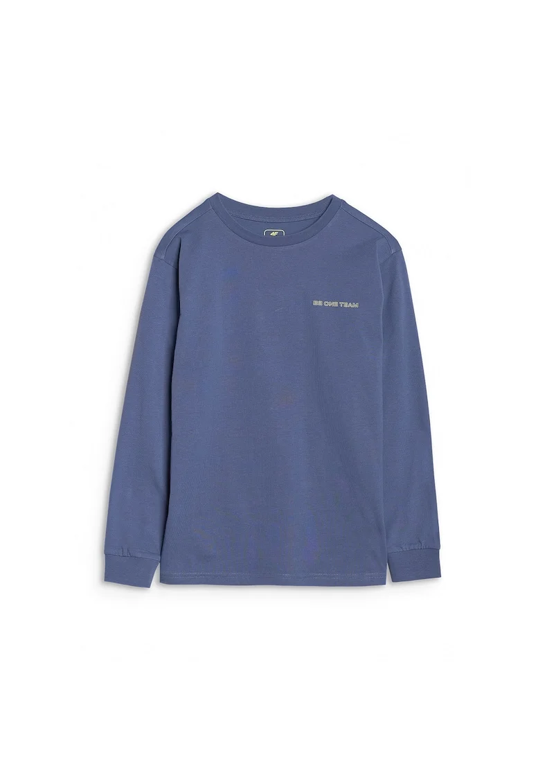 Bluza copii,  maneca lunga, imprimeu, albastru, bumbac