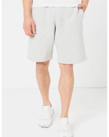 Bermude sport relaxed fit, Gri deschis melange