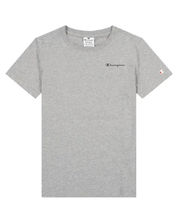 Tricou dama  croiala regulata, decolteu rotund, gri, bumbac