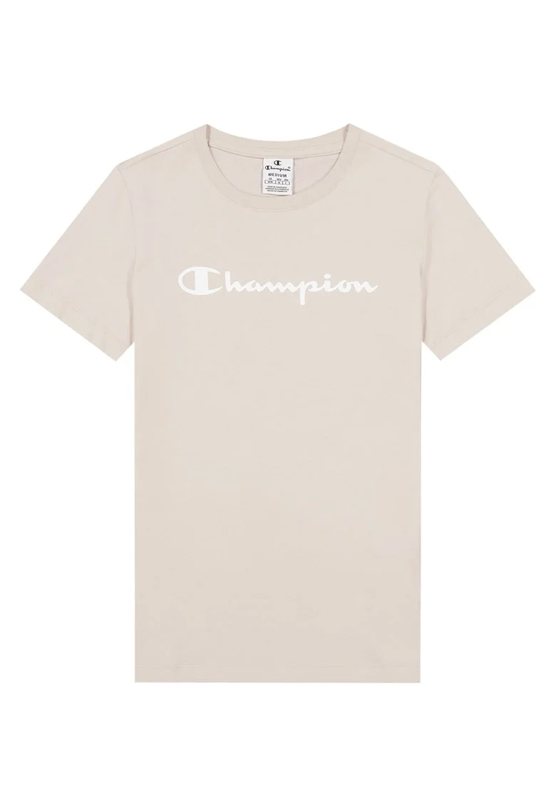 Tricou dama  croiala regulata, decolteu rotund, bumbac, bej