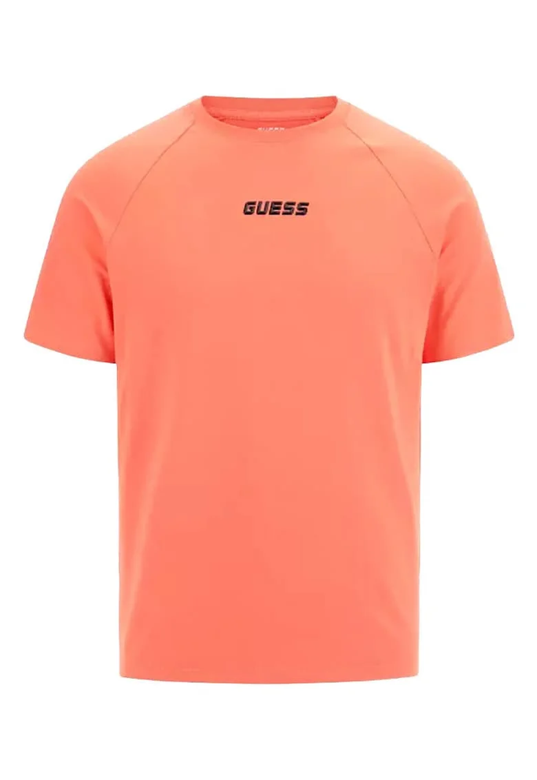 Tricou barbati,  scurt, portocaliu, bumbac,
