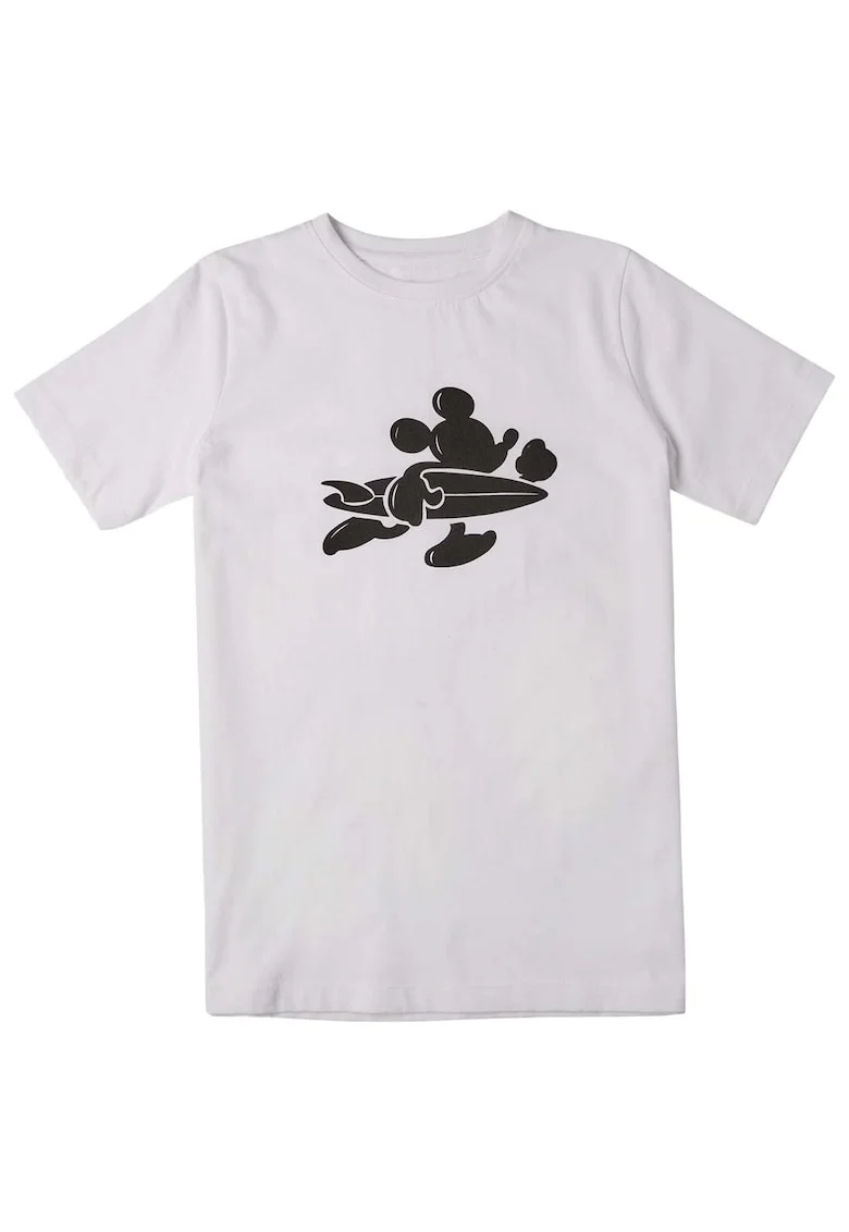 Tricou copii  croiala regulata, decolteu rotund, alb, bumbac,