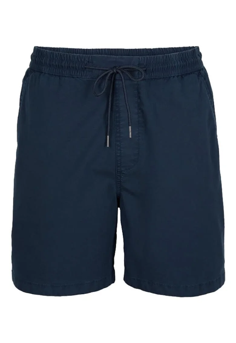 Pantaloni scurti barbati  bleumarin, bumbac, croiala regulata, talie elastica