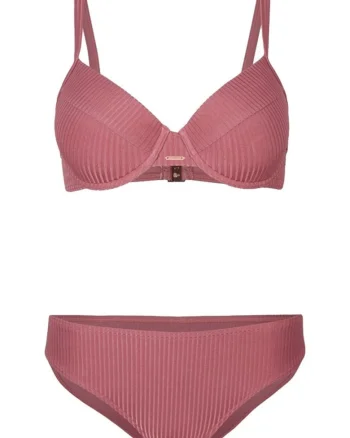Costum de baie dama  Rita, bust intarit, bretele reglabile, mov, econyl