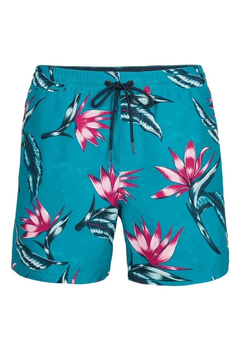 Pantaloni scurti  costume de baie, albastru, material cu uscare rapida, lenjerie interioara din plasa