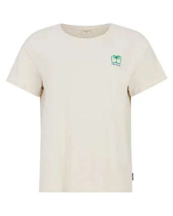Tricou dama  Lassy, croiala regulata, decolteu rotund, bumbac, bej
