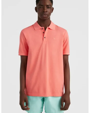 Tricou polo Triple Stack, Coral