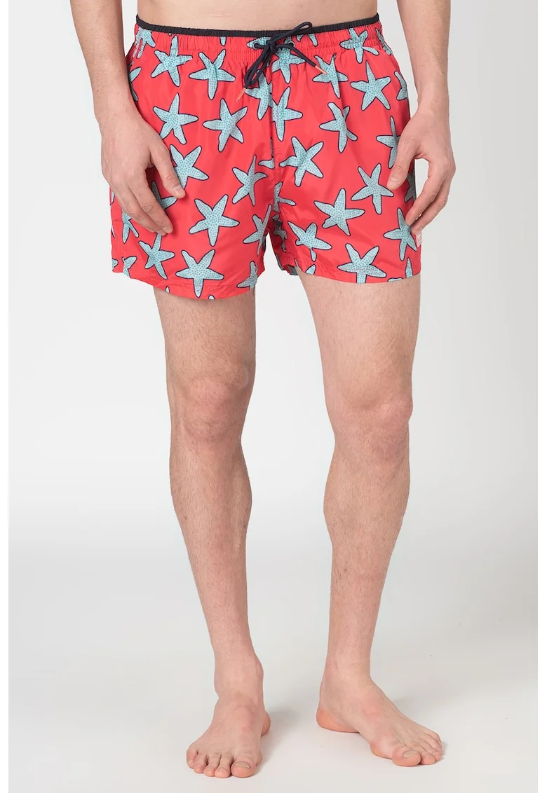 Pantaloni scurti de baie cu snur Dylan, Coral