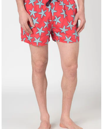 Pantaloni scurti de baie cu snur Dylan, Coral