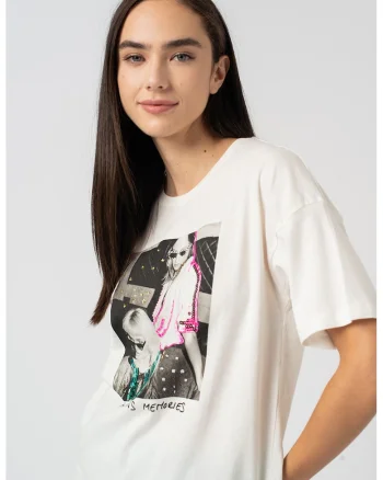 Tricou cu imprimeu foto Aria, Verde/Negru/Alb murdar
