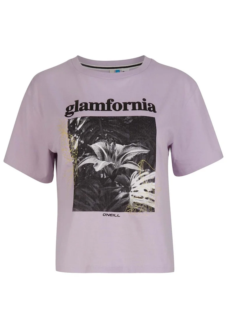 Tricou dama  croiala regulata, decolteu rotund, bumbac, lila