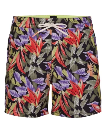 Costum de baie barbati  uscare rapida, multicolor, poliester si elastan