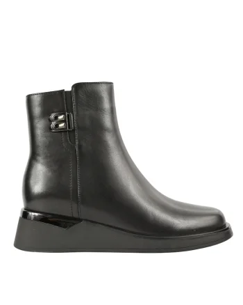 Ghete casual, dama,  negru, piele naturala, Negru