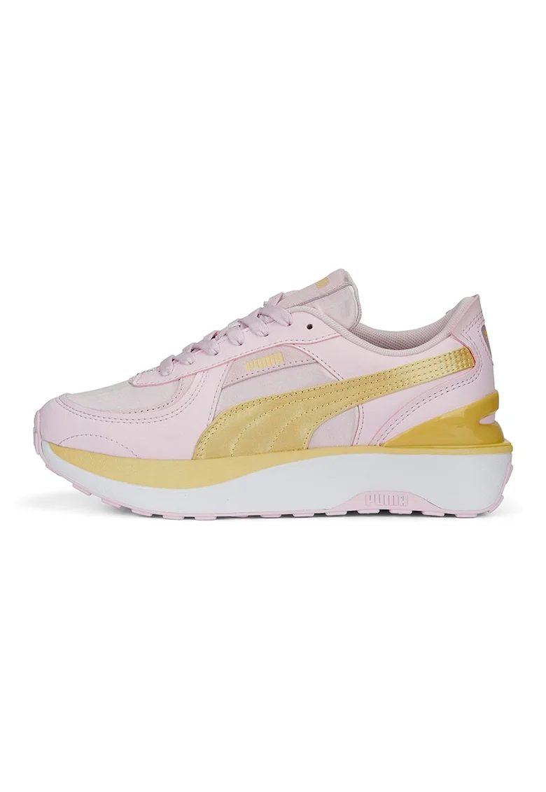 Pantofi sport cu cusaturi contrastante Cruise Rider, Galben/Roz pastel