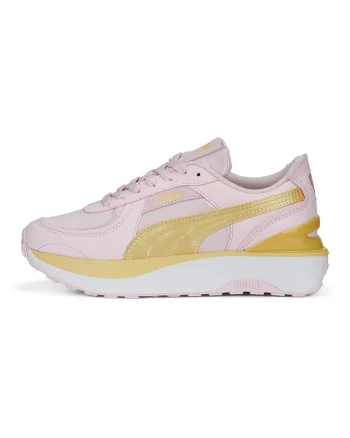 Pantofi sport cu cusaturi contrastante Cruise Rider, Galben/Roz pastel