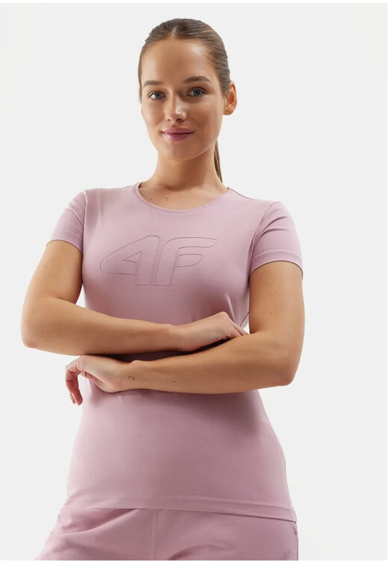Tricou dama,  303822323, Bumbac, Roz, Roz