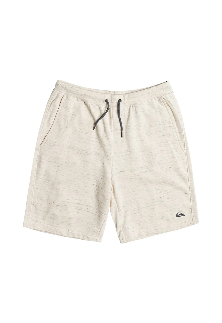 Pantaloni sport scurti cu logo Bayrise, Alb fildes