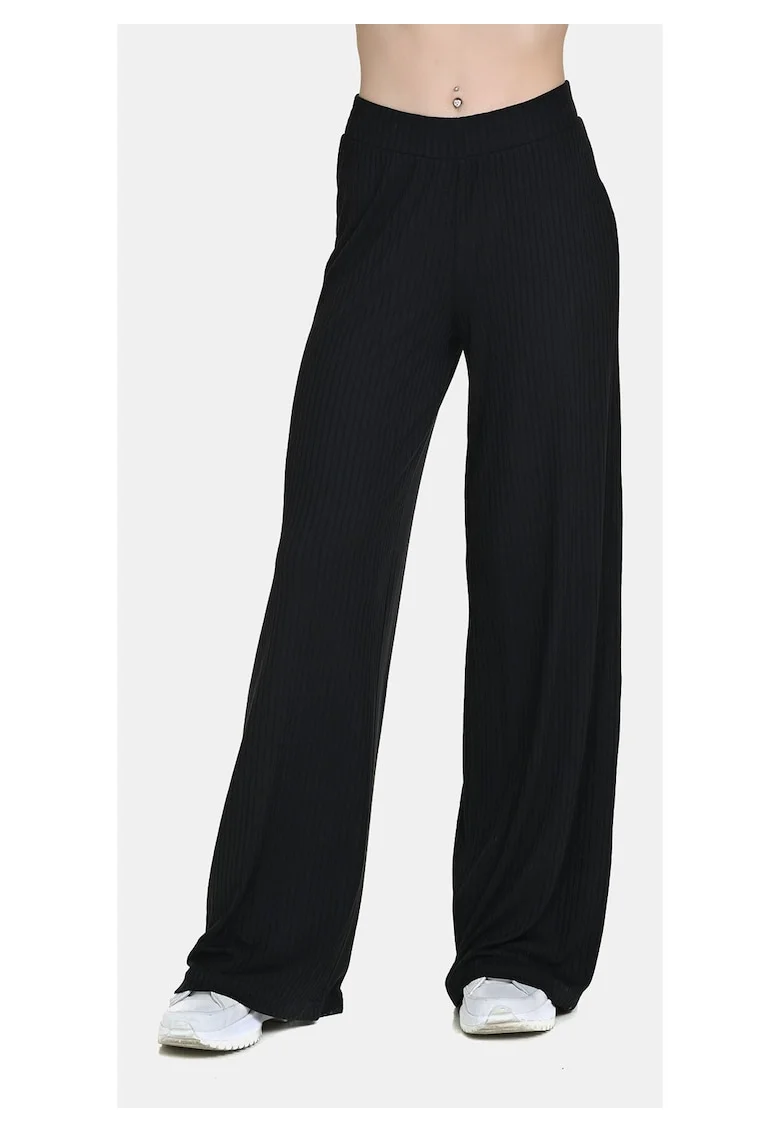 Pantaloni dama,  Negru, Viscoza,