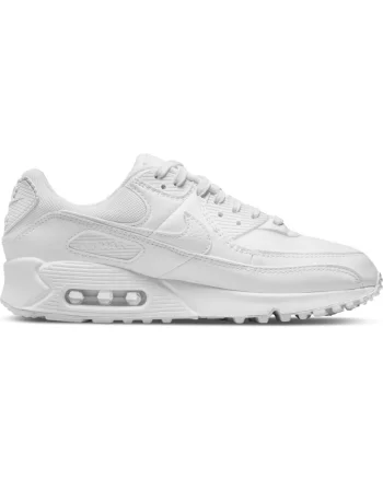Pantofi sport din piele ecologica cu garnituri din material textil Air Max 90, Alb