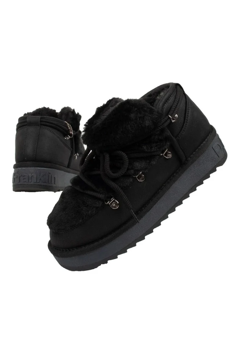 Cizme scurte dama,  model DFSH370011, negru, iarna,