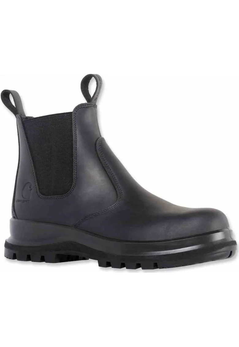 Ghete barbati  Chelsea S3, piele, talpa antiderapanta, negru