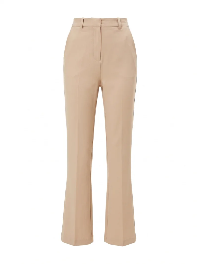 Pantaloni drepți din mix de vâscoză ORSAY beige - 34