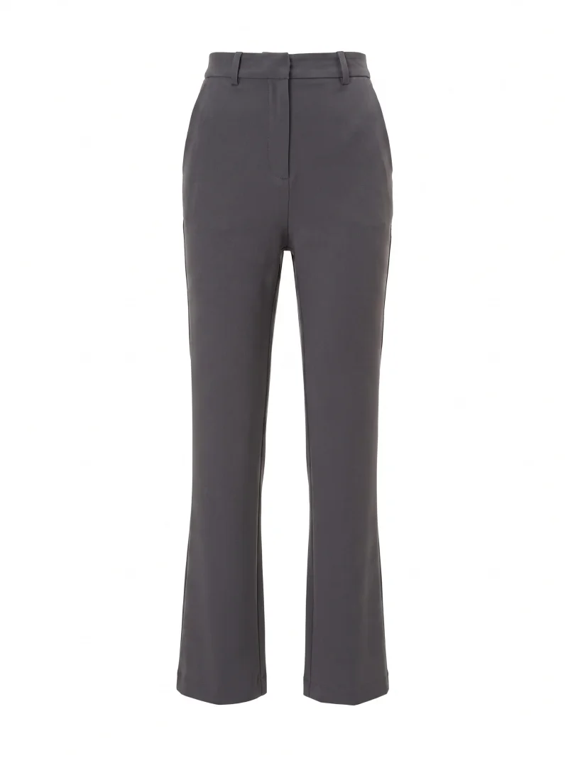 Pantaloni drepți din mix de vâscoză ORSAY gri/dark - 34