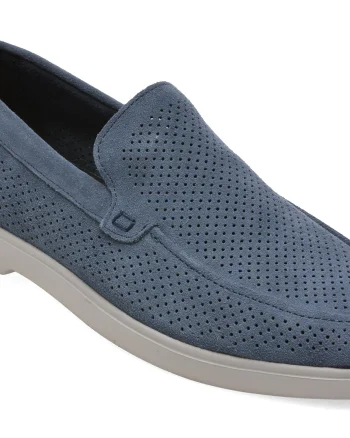 Mocasini BITE THE BULLET bleumarin, Q305, din piele intoarsa