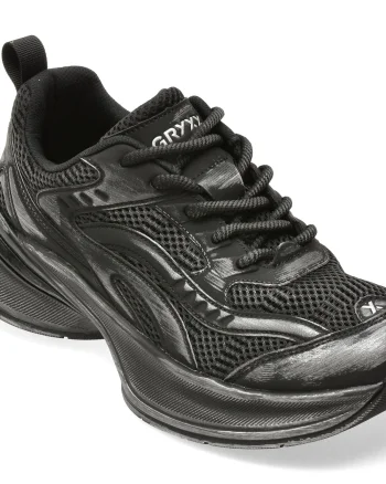 Pantofi sport GRYXX negri, 9287, din material textil