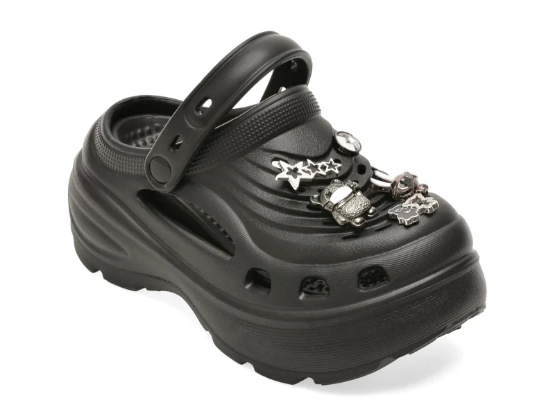 Papuci GRYXX negri, HLJ2510, din pvc