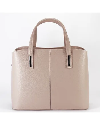 Geanta mare din piele naturala 8922, Roz, 25x32x14