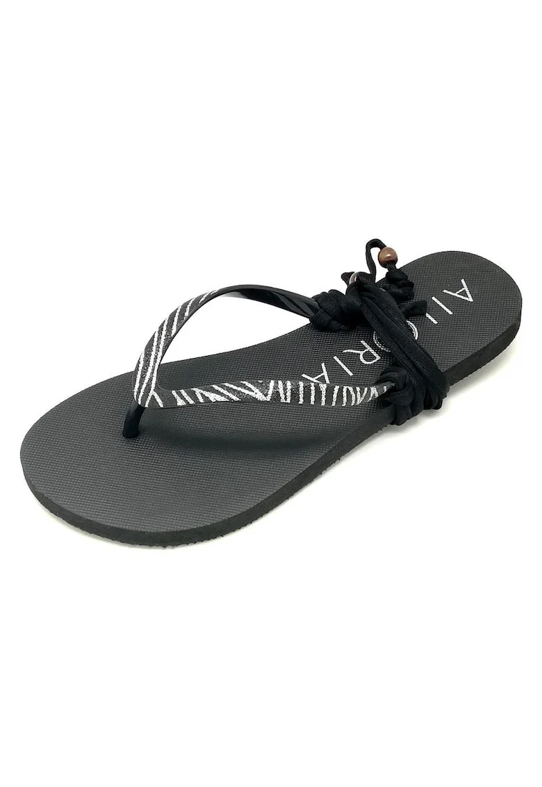 Papuci flip-flop cu barete detasabile Pampelonne, Alb/Negru
