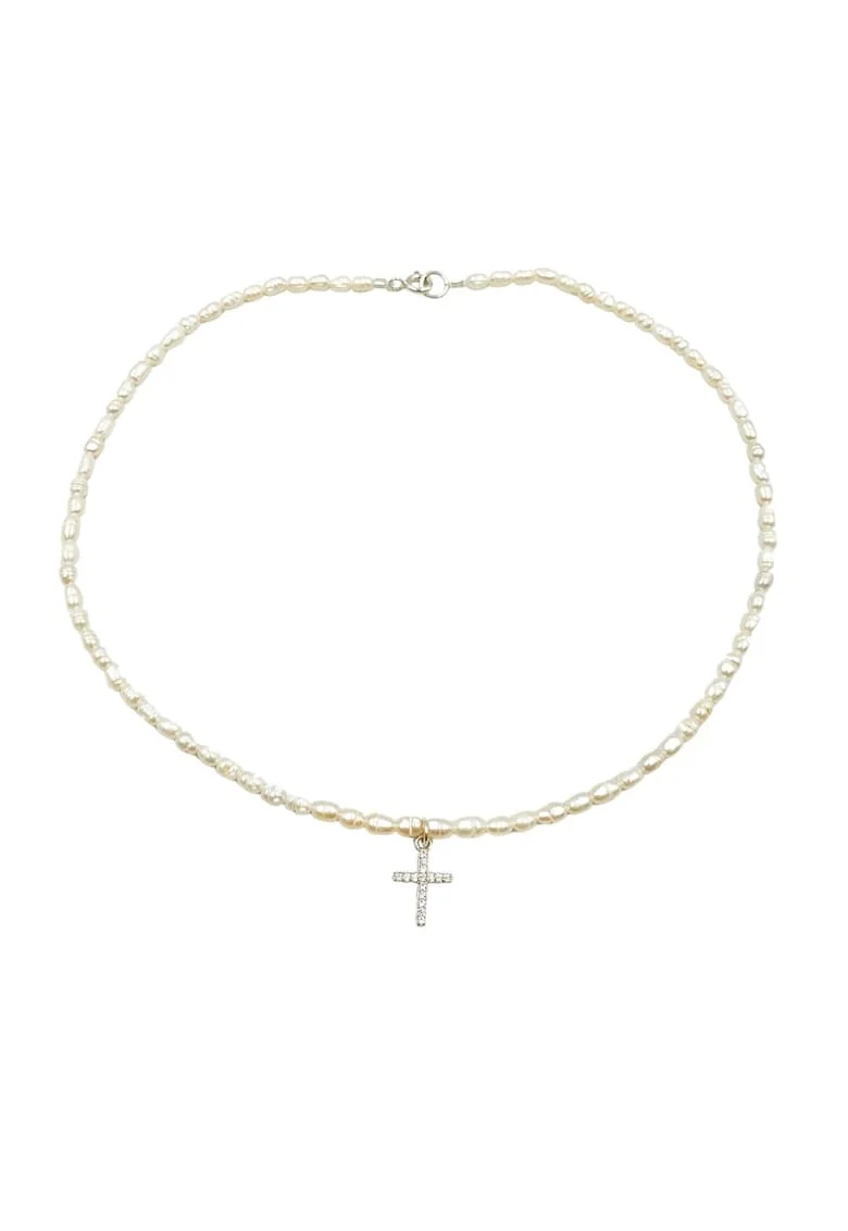 Colier Pure Faith din perle de cultura si argint 925, 40 cm