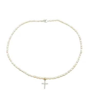 Colier Pure Faith din perle de cultura si argint 925, 40 cm