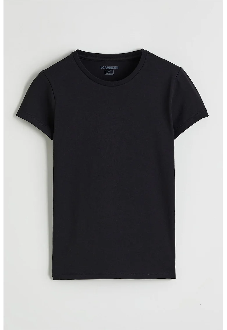 Tricou uni regular fit, Negru