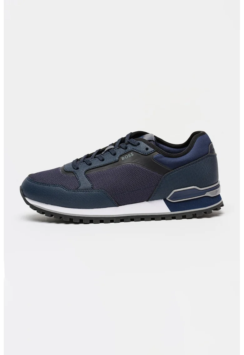 Pantofi sport Parkour din material sintetic cu insertii din material textil, Albastru ultramarin