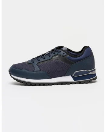Pantofi sport Parkour din material sintetic cu insertii din material textil, Albastru ultramarin