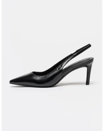 Pantofi din piele cu varf ascutit Gracey, Negru