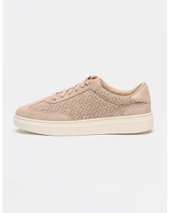Pantofi sport din piele intoarsa Kieran, Bej sampanie