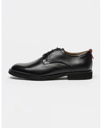Pantofi din piele cu sireturi Ginsby, Negru