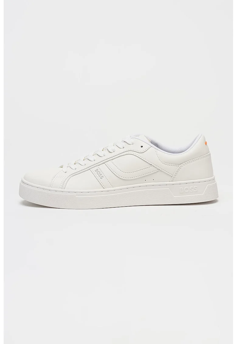 Pantofi sport din piele ecologica cu logo discret Rhys, Alb