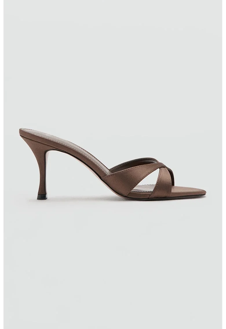 Sandale cu toc stiletto, Maro pamantiu