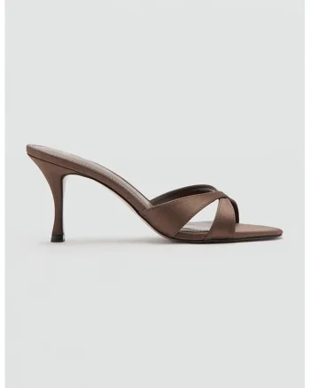 Sandale cu toc stiletto, Maro pamantiu