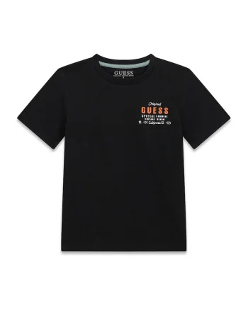 Tricou regular fit cu buzunar pe piept, Negru