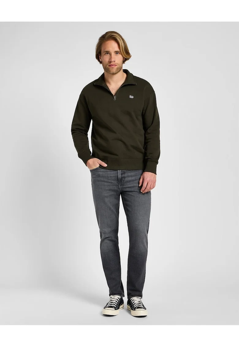 Hanorac Barbati,  Half Zip Sws, Regular Fit, Cu Maneci Lungi, Bumbac, 48677, Verde