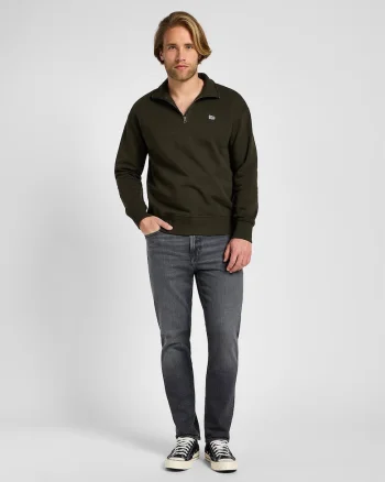 Hanorac Barbati,  Half Zip Sws, Regular Fit, Cu Maneci Lungi, Bumbac, 48677, Verde