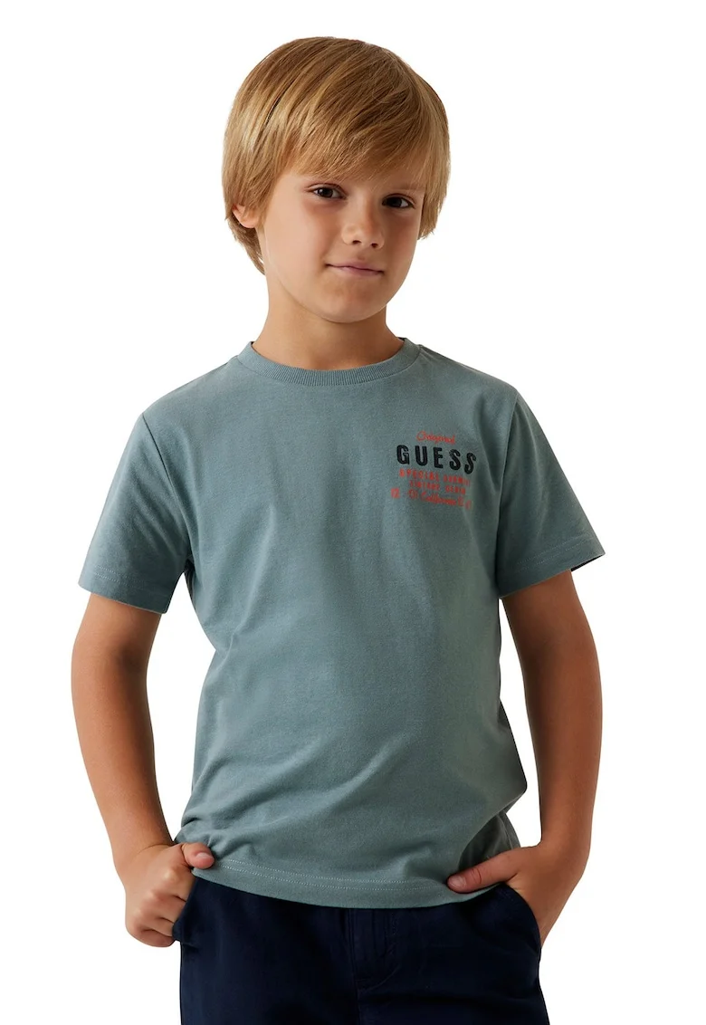 Tricou regular fit cu buzunar pe piept, Verde pal