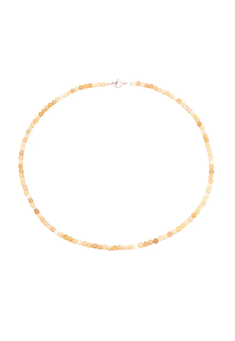 Colier din pietre de opal galben cu argint 925, 40 cm